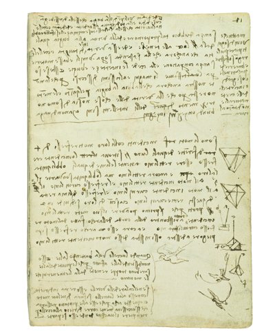 Codex over de vlucht van vogels, Folio 11 recto door Leonardo da Vinci